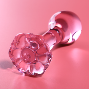 NEBULA SERIES BY IBIZA - MODELO 2 PLUG ANAL VIDRO BOROSILICADO ROSA 11 CM -O- 3.5 CM