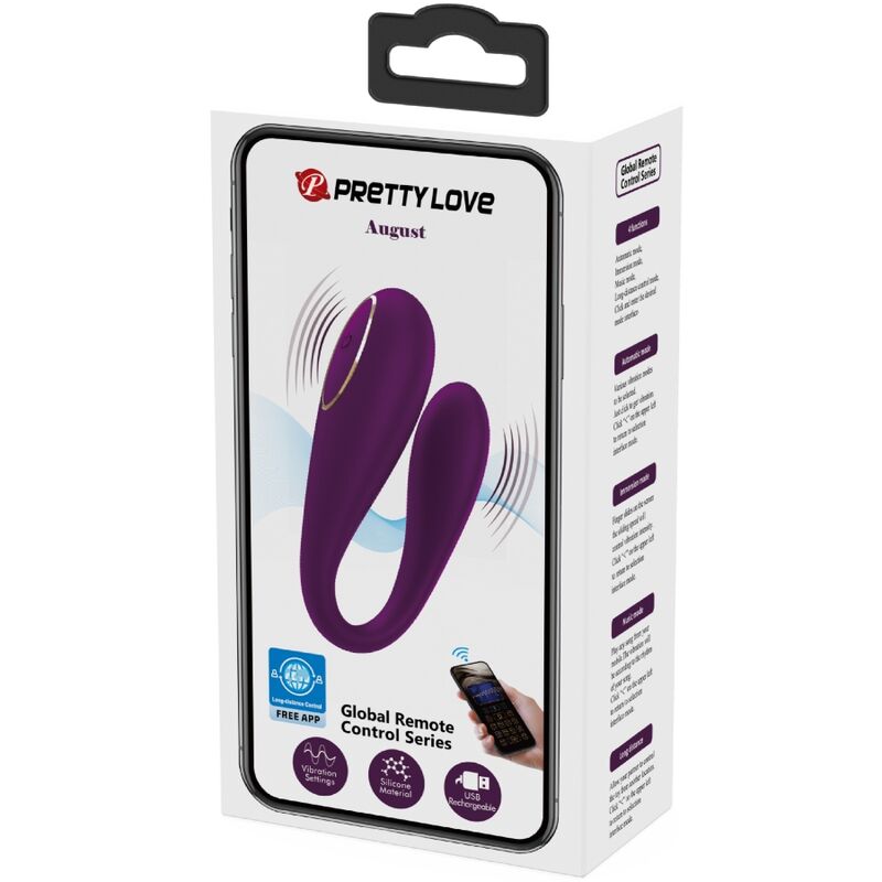 PRETTY LOVE - AUGUST VIBRADOR DE PRAZER DUPLO GLOBAL REMOTO - Image 7