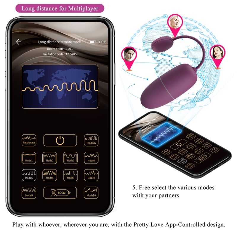 PRETTY LOVE - NYMPH OVO VIBRANTE APP CONTROLADO LILA - Image 15