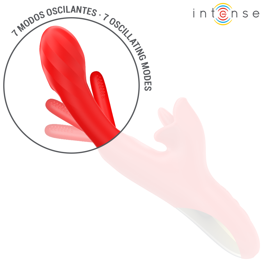 INTENSE - JESSICA MULTIFUNCIONAL VIBRADOR ESTIMULAÇÃO DO CLITÓRIS 24,8 CM VERMELHO - Image 5