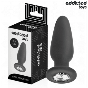 ADDICTED TOYS - PLUG ANAL COM JOIA TAMANHO M 10,4 CM