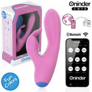 ONINDER CUTE - VIBRADOR LOVE BUNNY PARA PONTO G E CLITÓRIS - APLICATIVO MUNDIAL GRATUITO