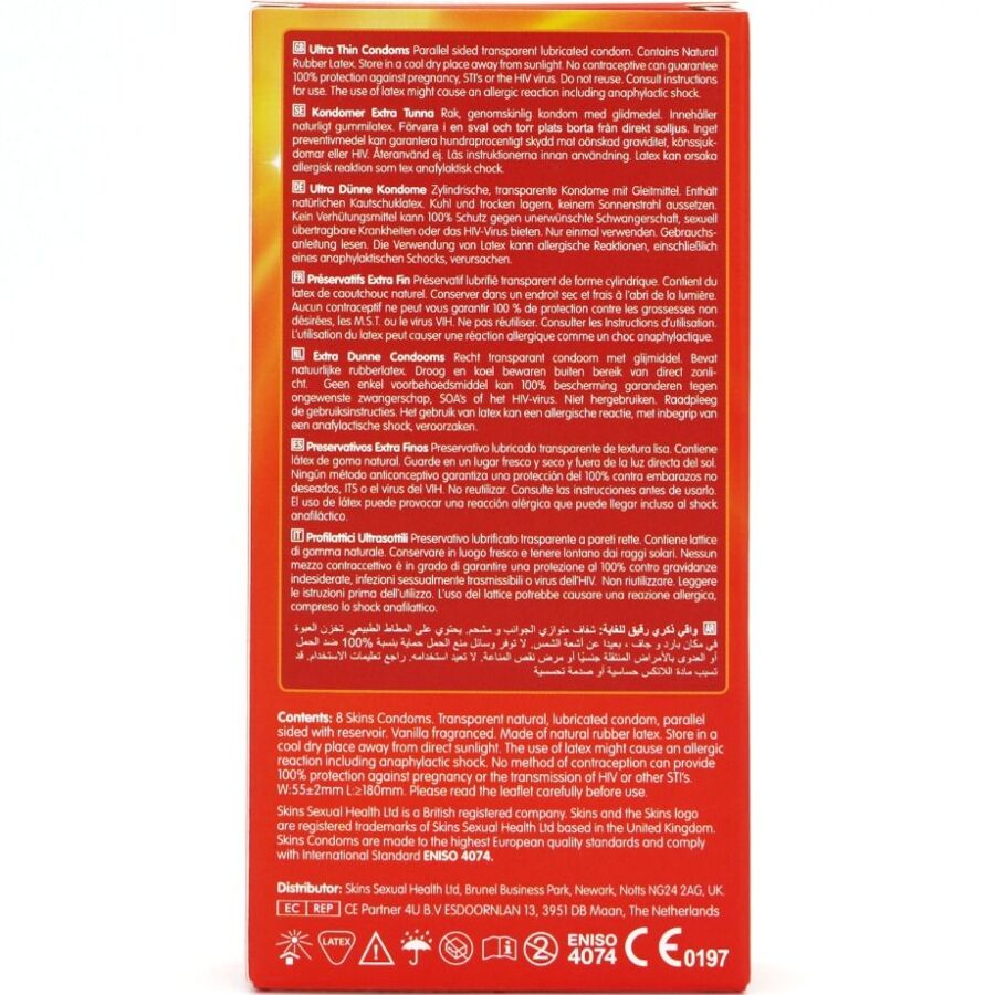 SKINS - PRESERVATIVOS ULTRA FINOS PREMIUM PACOTE COM 8 - Image 4
