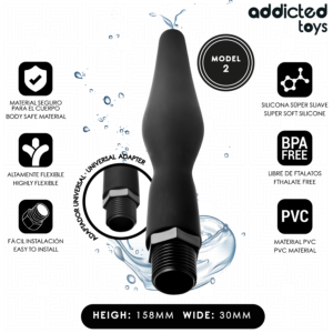 ADDICTED TOYS - LIMPADOR ANAL COM ADAPTADOR UNIVERSAL MODELO 2