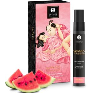 SHUNGA - SPRAY ORAL SEDUTOR DE PRAZER WAVES COM SABOR MELANCIA 20 ML
